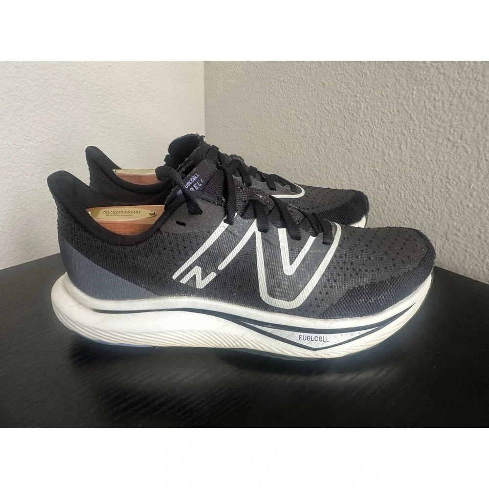 New Balance Womens Fuelcell Rebel V3 Black White Running‎ Shoes Sneakers Sz 7